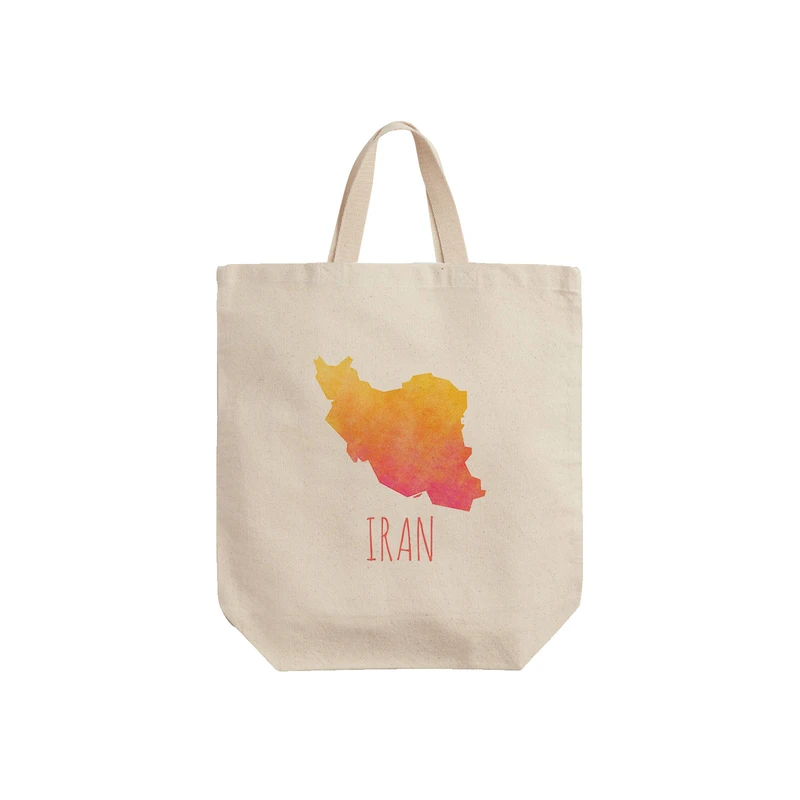 ساک خرید ترمه طراحان ایده مدل نقشه نارنجی ایران کد map2005 - S