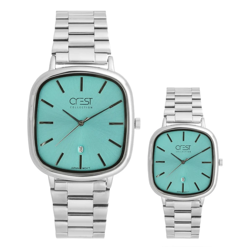 ست ساعت مچی عقربه‌ای کوارتز زنانه و مردانه کرست مدل 9079/5