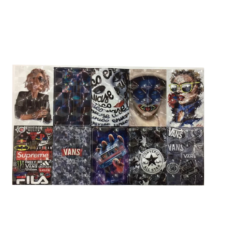 استیکر کارت مدل 3 بعدی طرح فانتزی مجموعه 10 عددی