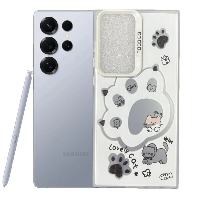 کاور طرح پنجه گربه مناسب برای گوشی موبایل سامسونگ Galaxy S25 Ultra
