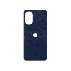 MAHOOT Deep-Blue-Leather Cover Sticker for Motorola Moto G52