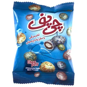 دراژه شکلاتی با مغز بادام زمینی چی پف مقدار 17 گرم