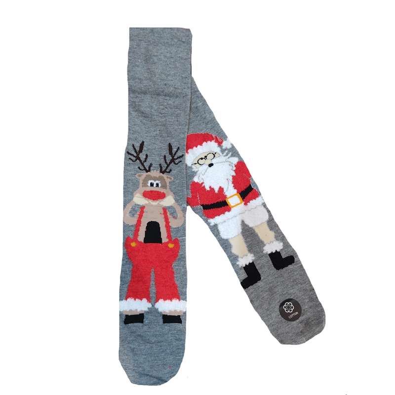 جوراب دخترانه مدل بابانوئل و گوزن