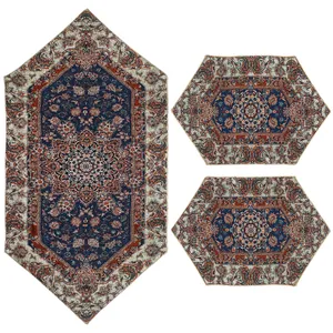 ست 3 تکه رومیزی ترمه مدل مهستان کد N03