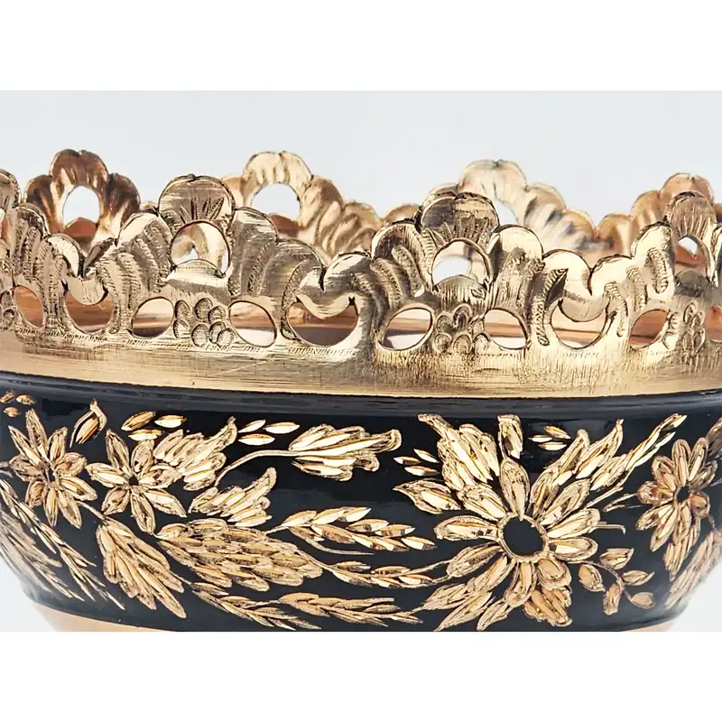 آجیل خوری مسی مدل الماس تراش کد 11