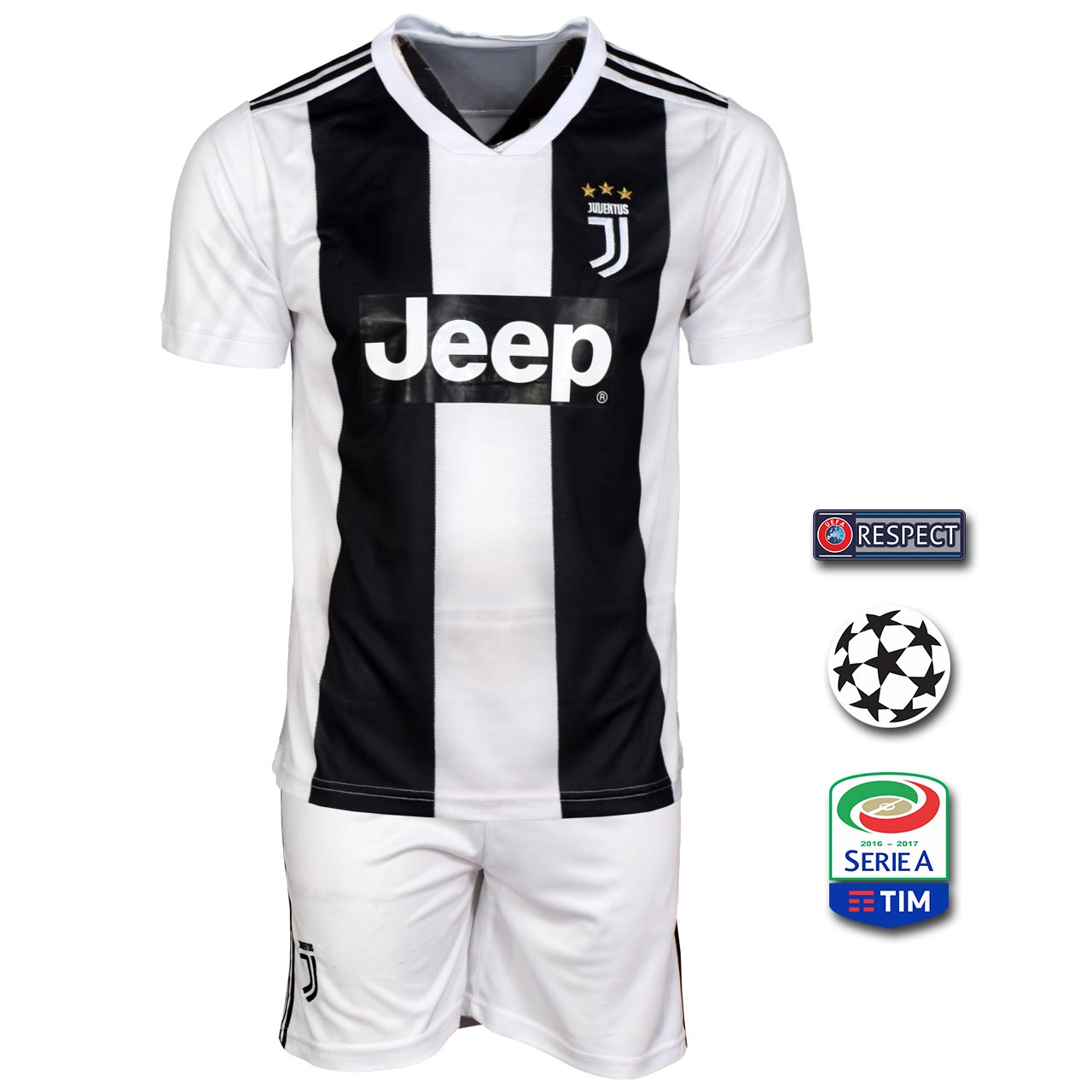 پیراهن و شورت ورزشی طرح رونالدو مدل یوونتوس home18/19 به همراه تگ