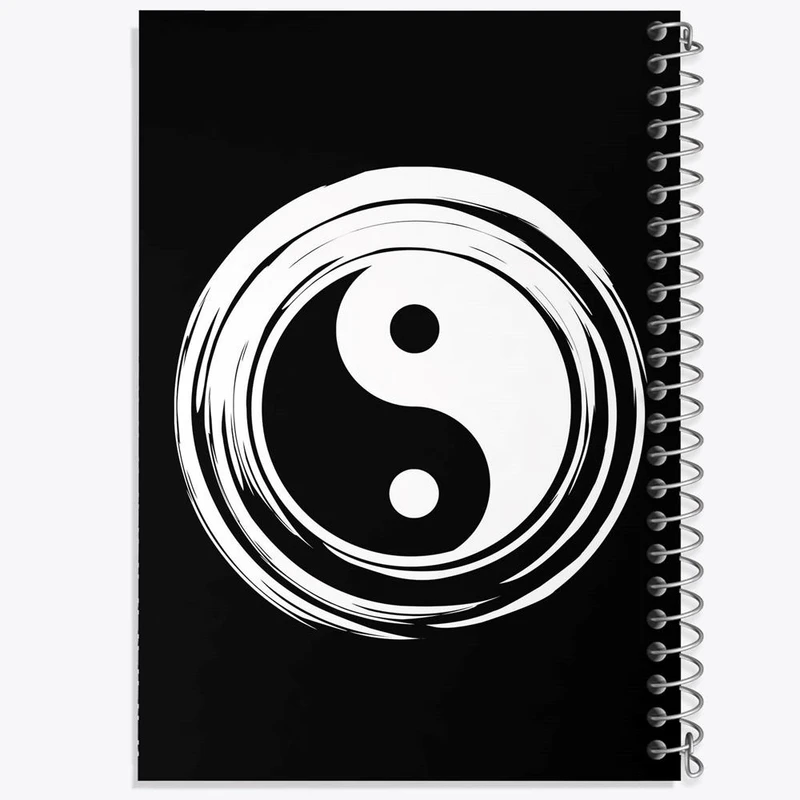 دفتر شطرنجی 50 برگ خندالو طرح یین و یانگ کد 27694