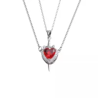 گردنبند مدل  قلب و شمشیر بسته 2 عددی