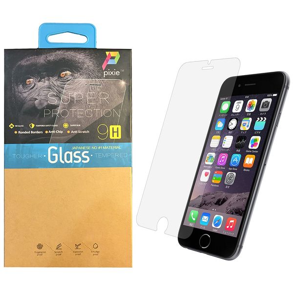 محافظ صفحه نمایش تمام چسب شیشه ای پیکسی مدل Clear مناسب برای گوشی اپل آیفون 6/6S پلاس محافظ صفحه نمایش تمام چسب شیشه ای پیکسی مدل Clear مناسب برای گوشی اپل آیفون 6/6S پلاس