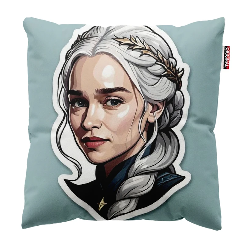 کوسن پاد آفرین مدل دنریس تارگاریان کد 306 سایز 30*30 سانتی متر