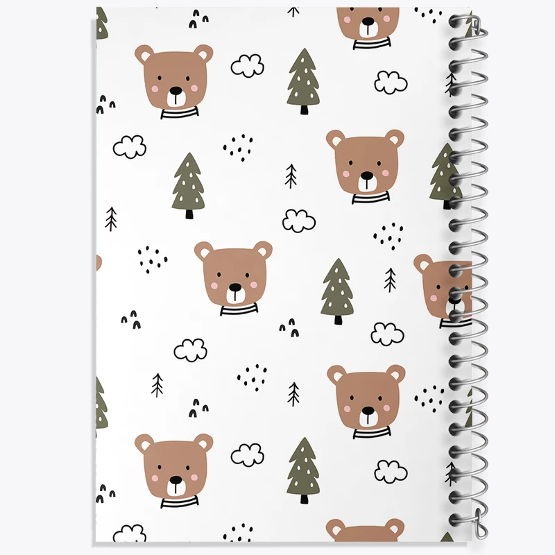 دفتر نقاشی 50 برگ خندالو طرح پترن خرس کد N5396
