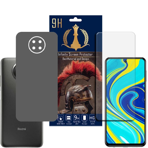برچسب پوششی اینفینیتی مدل PRO MAX مناسب برای گوشی موبایل شیائومی REDMI NOTE 9 5G به همراه محافظ صفحه نمایش