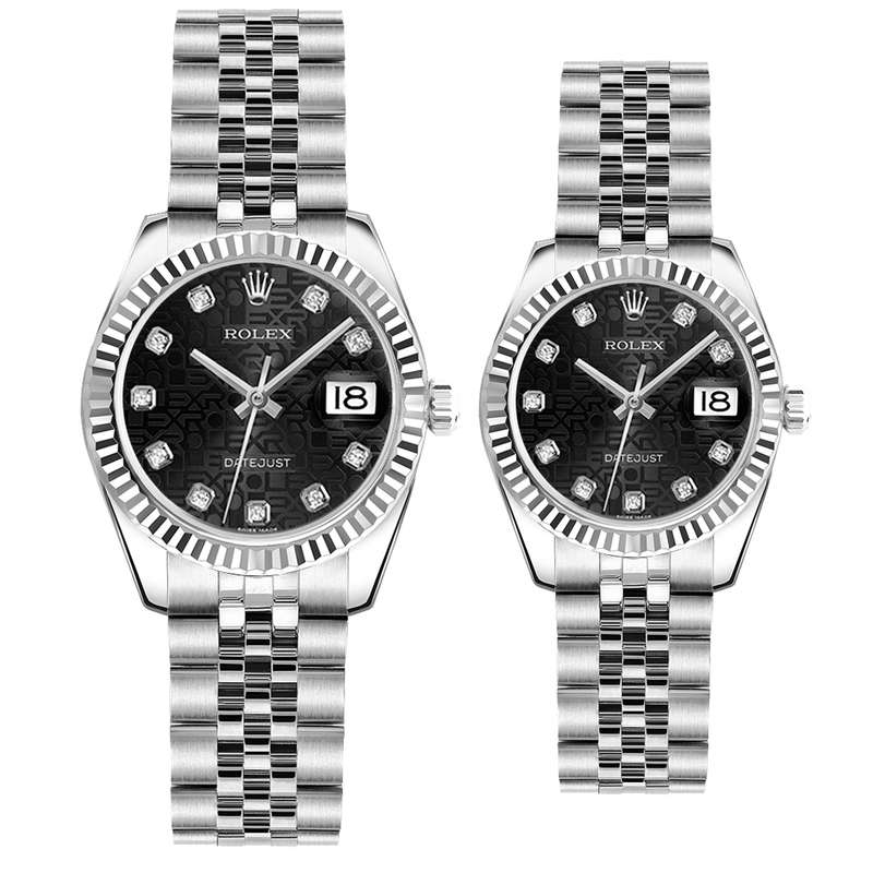 ست ساعت مچی عقربه ای زنانه و مردانه  مدل ro-179174-datejust
