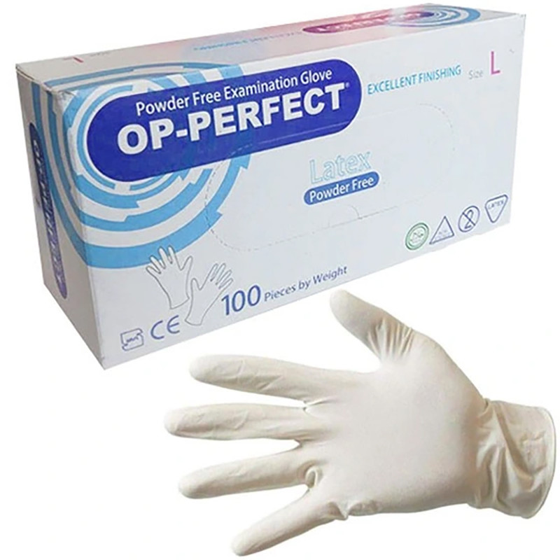 دستکش لاتکس حریر مدل اپی پرفکت کد 01 سایز لارج ده بسته 100 عددی