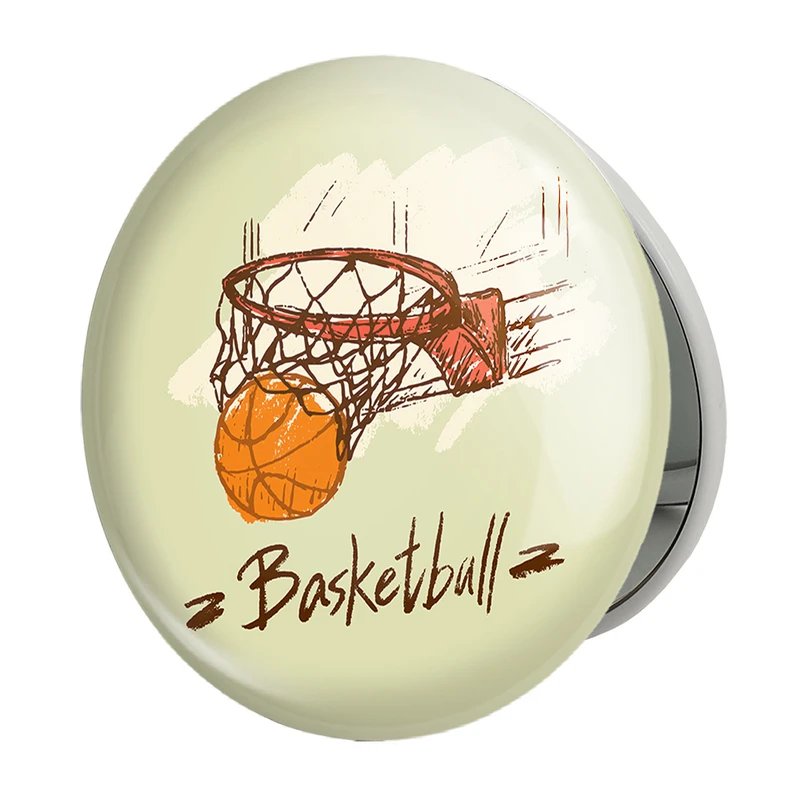 آینه جیبی خندالو طرح بسکتبال Basketball مدل تاشو کد 26442 