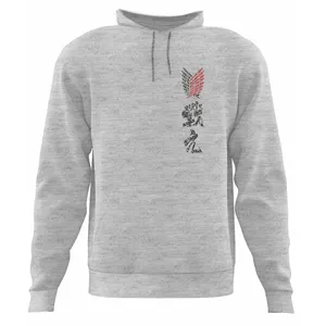 هودی مردانه مدل Attack On Titan AOT Shingeki no Kyojin ملانژ