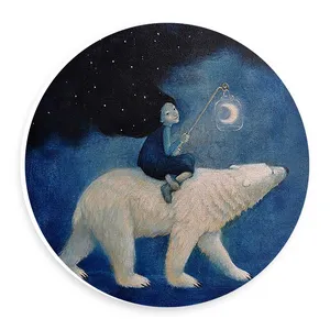  دیوارکوب طرح دختر و خرس قطبی مدل wtb624