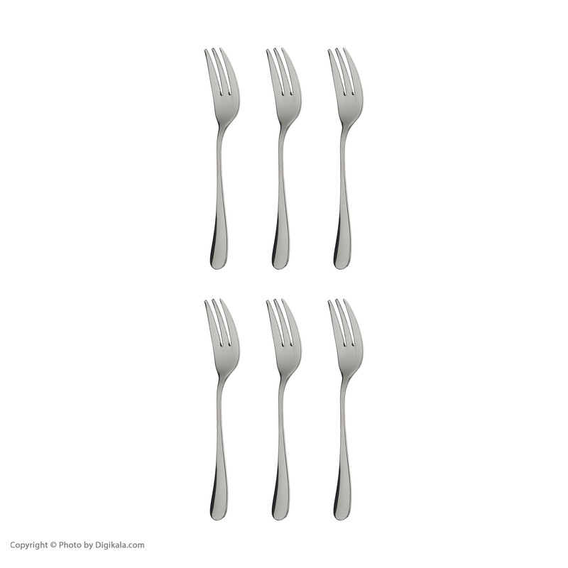 چنگال میوه خوری صنایع استیل ایران مدل پارما مجموعه شش عددی