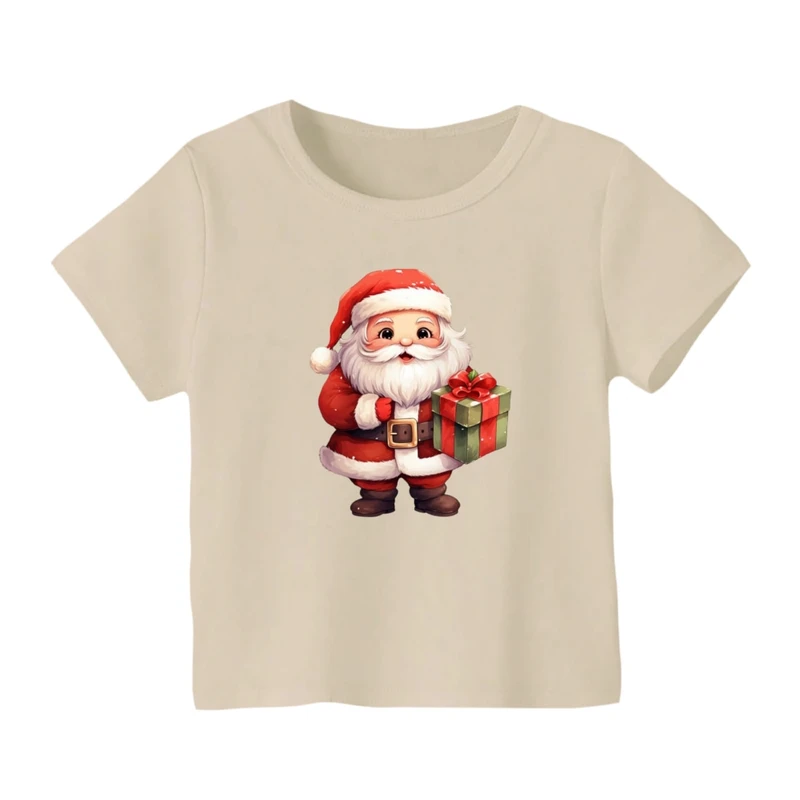 تی شرت آستین کوتاه بچگانه مدل بابانوئل کریسمس کد 44