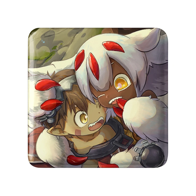 مگنت خندالو طرح فیوپا و ریگ انیمه ساخته شده در پرتگاه Made in Abyss  مدل مربعی کد 22088