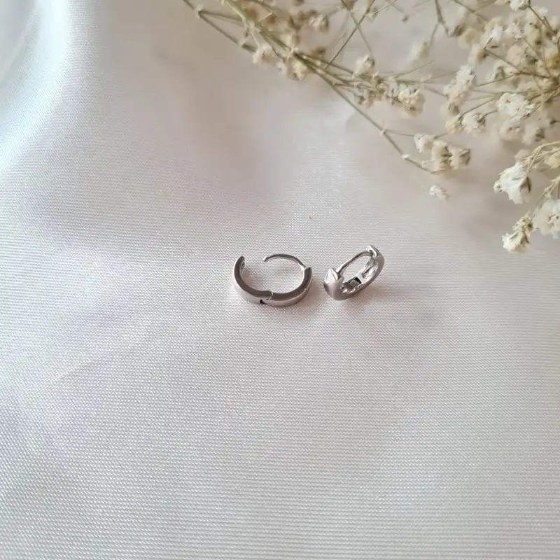 گوشواره زنانه ژوپینگ مدل حلقه ای ساده کد N05