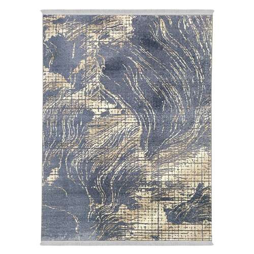  فرش ماشینی 440 شانه دنیای فرش زمینه و حاشیه سیلور مدل فانتزی کد 554