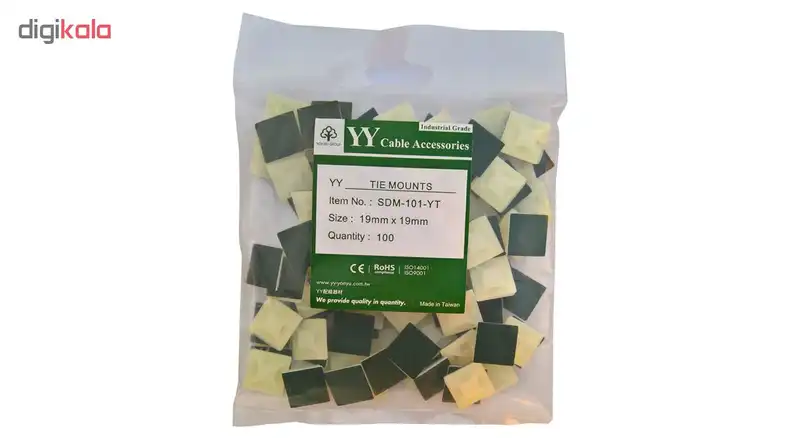 پایه بست کمربندی چسبی وای وای مدل SDM-101-YT سایز 19×19