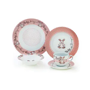 سرویس غذا خوری 5 پارچه کودک چینی مدل Bunny