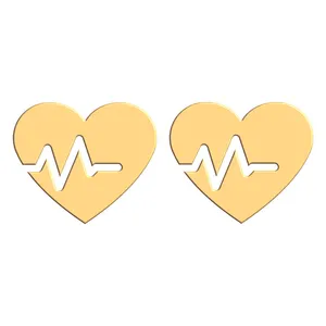 گوشواره طلا 18 عیار زنانه فرشته طرح قلب WEL-000316