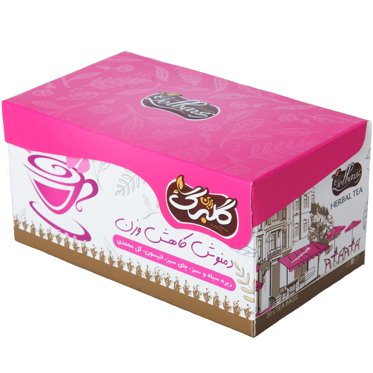 دمنوش گیاهی کاهش وزن گلبرگ زرین بسته 20 عددی 