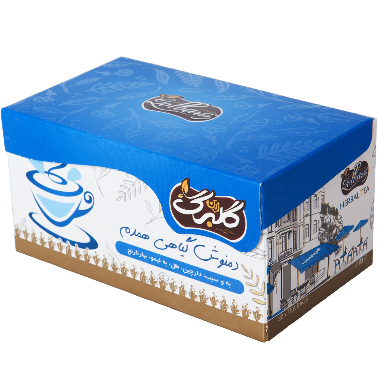 دمنوش گیاهی همدم گلبرگ زرین بسته 20 عددی