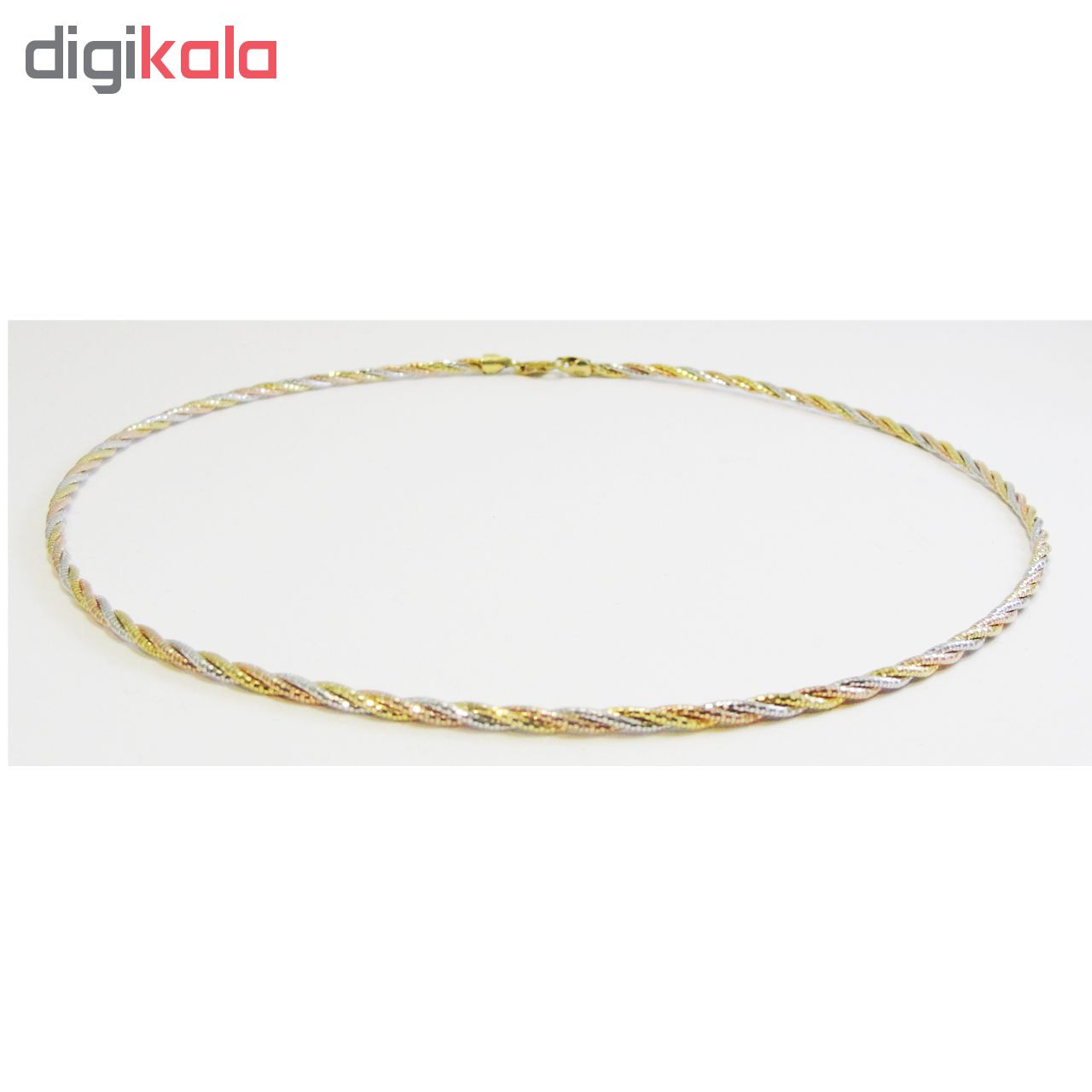 گردنبند نقره زنانه مدل طوق بافت