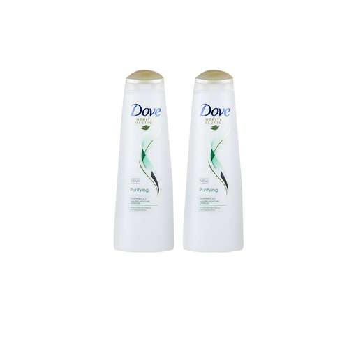 پک شامپو تقویت کننده داو مدل Purifying حجم 400 میلی لیتر بسته 2 عددی