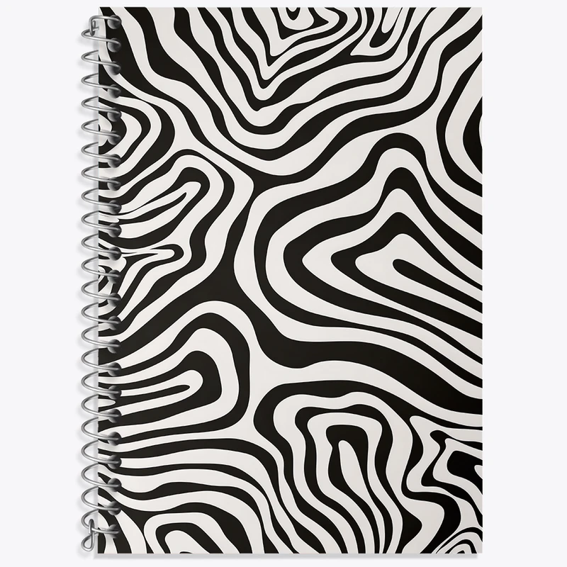 دفتر زبان 50 برگ خندالو مدل دو خط طرح پترن فانتزی کد N2618