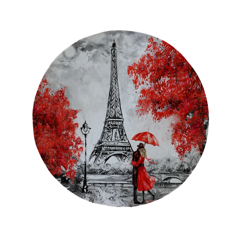 پادری مدل دایره طرح ایفل کد 6221 سایز 90 × 90 سانتی متر 