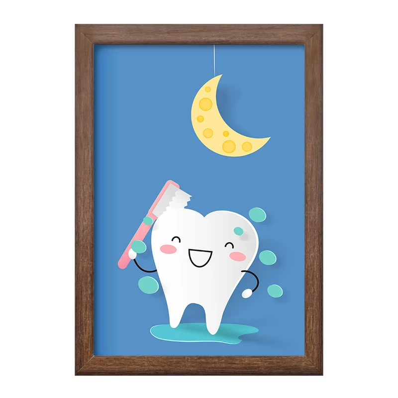 تابلو خندالو طرح دندان و دندان پزشکی کودکانه کد 36748