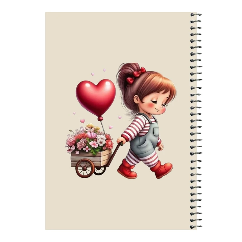 دفتر مشق 80 برگ اس جی مدل دخترک گل فروش   