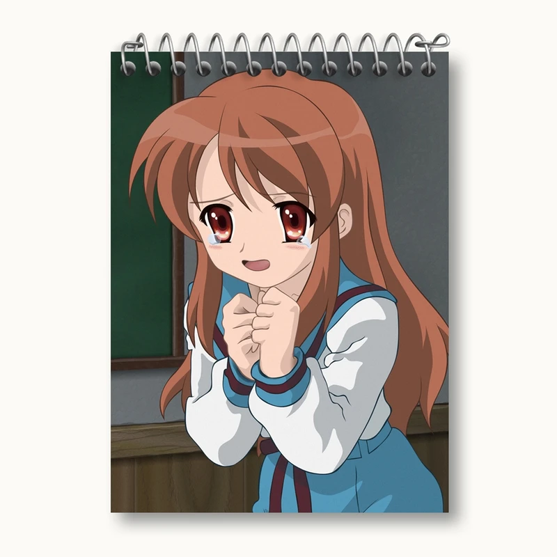 دفتر یادداشت 50 برگ خندالو مدل میکورو انیمه ناپدید شدن هارومی سوزومیا The Disappearance of Haruhi Suzumiya کد 23156