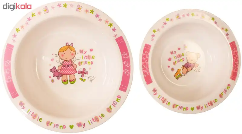 ست 6 تکه غذاخوری چیکو مدل خانم صورتی