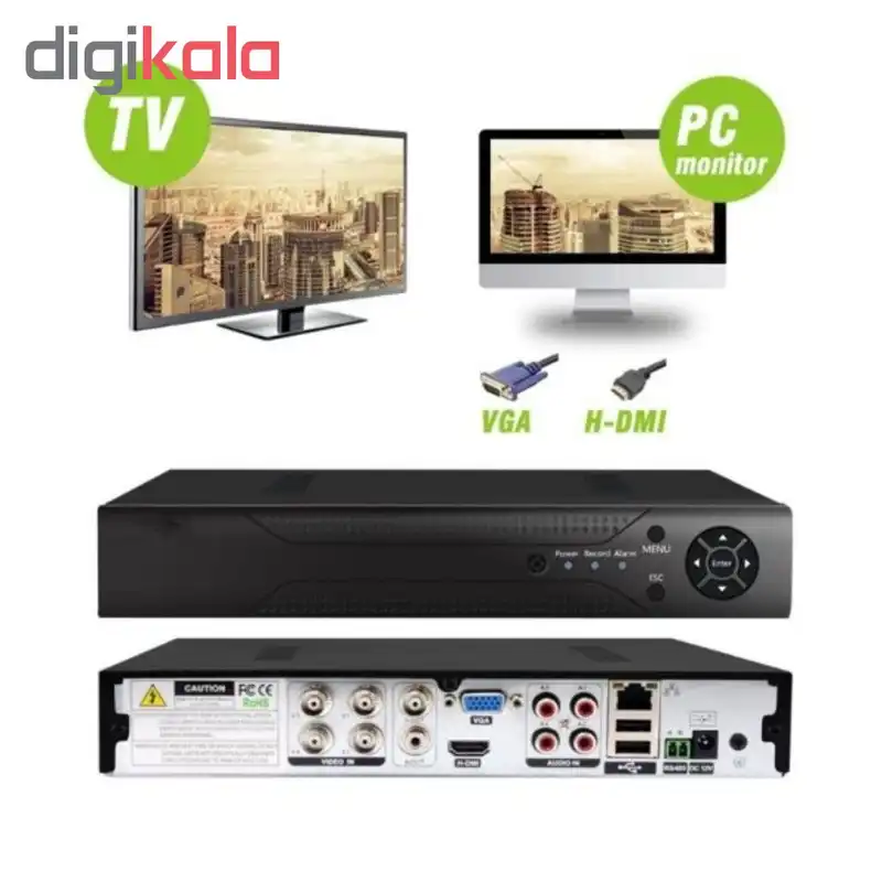 ضبط کننده ویدیویی شبکه چهار کانال مدل AHD