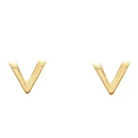 گوشواره میخی طلا 18 عیار زنانه الی گالری مدل وی برجسته