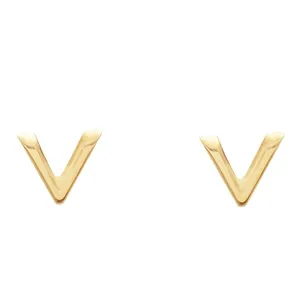 گوشواره میخی طلا 18 عیار زنانه الی گالری مدل وی برجسته