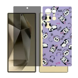 Glass Together model privacy screen protector for Samsung Galaxy S23 Ultra mobile phone with back cover sticker