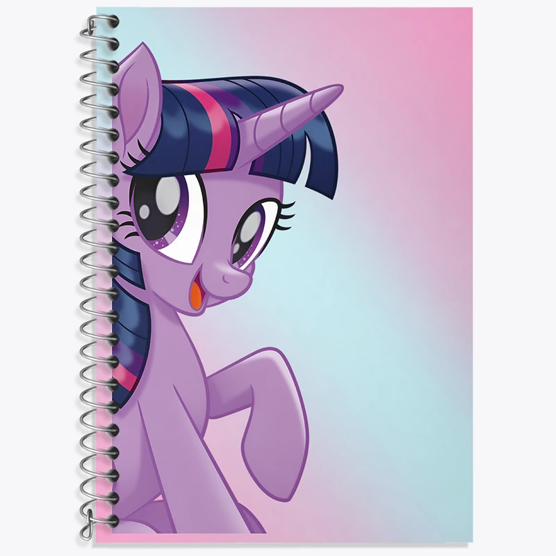 دفتر زبان 50 برگ خندالو مدل دو خط طرح توایلایت اسپارکل پونی کد N3275