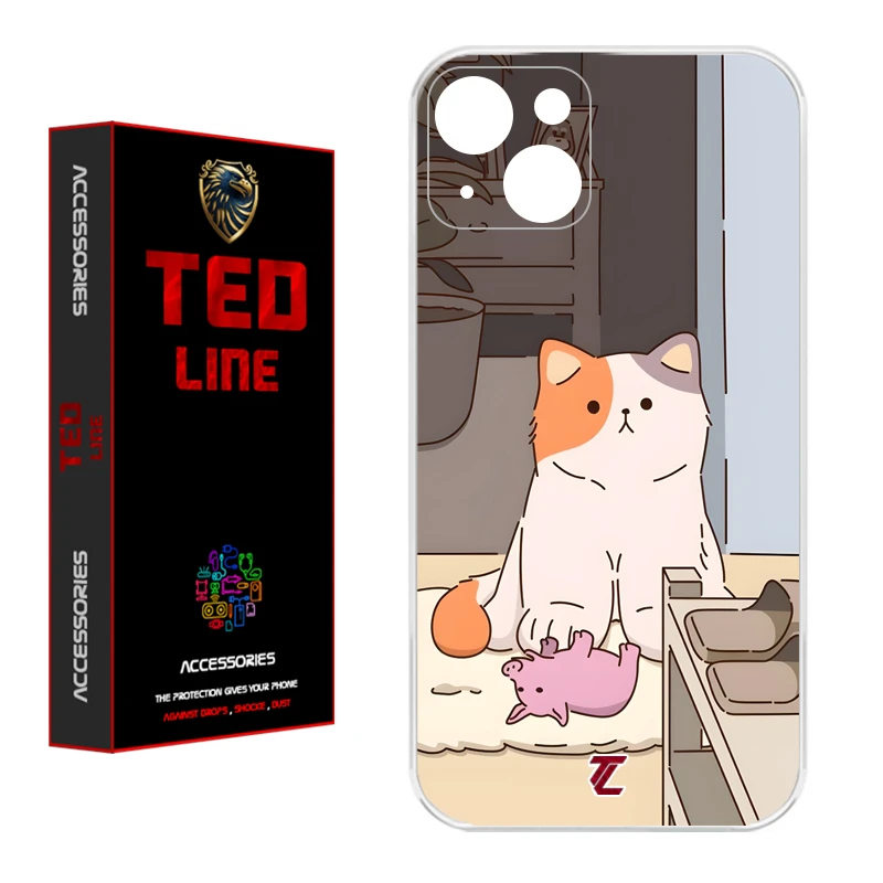 کاور تدلاین طرح گربه کد 1192 مناسب برای گوشی موبایل اپل Iphone 13 / 14