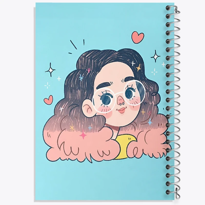 دفتر مشق 100 برگ خندالو طرح دخترانه کد F7435