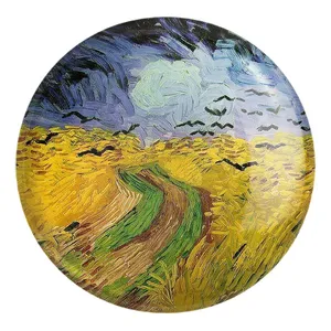 پیکسل خندالو طرح نقاشی گندم زار با کلاغ ها اثر ونسان ونگوگ کد 25461 مدل بزرگ