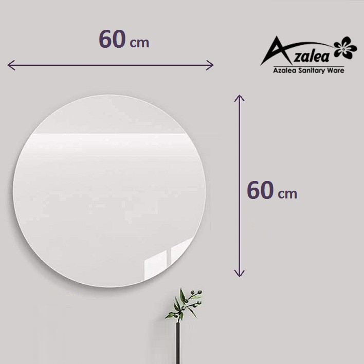 آینه سرویس بهداشتی آزالیا مدل بک لایت گرد 60