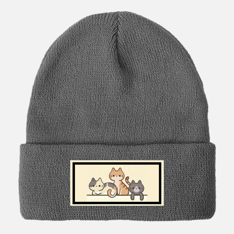 کلاه بافتنی زنانه مدل گربه های بامزه کد 963