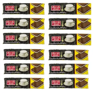 بیسکویت کرمدار کاکائویی شیرین عسل - 120 گرم بسته 12 عددی  